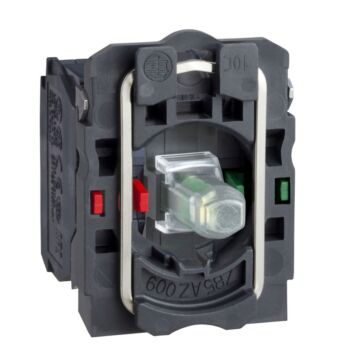 Cuerpo diámetro 22mm 230-240v na/nc con led verde tornillo embellecedor plástico