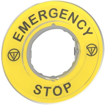 Harmony xb4 - etiqueta emergenciagency stop 3d