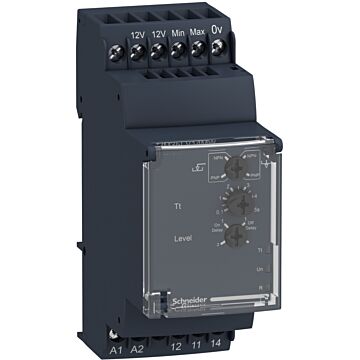Relé de control modular de nivel de líquido, 5 a, 1 nanc, 24...240 v ca/cc