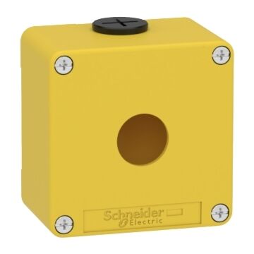Harmony xap, xb2 sl, estación de control vacía, aleación de zinc, amarillo, m20, 1 orificio 22mm, 80 x 80 x 51,5, ul culus