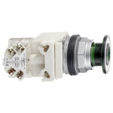 Cabeza ø41 pulsador seta luminoso verde ø30 pulsar-tirar 120v para lámpara ba 9s
