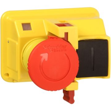 Tesys gv2 - pulsador de parada de emergencia - enganche - girar para desenclavar - candado