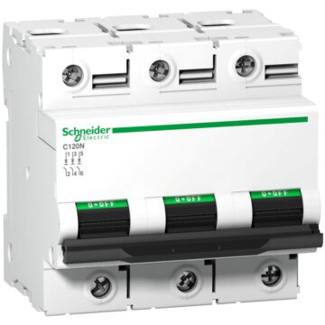 Interruptor magnetotérmico; acti9 c120n; 3p; 80 a; curva c; 10000 a/10 ka