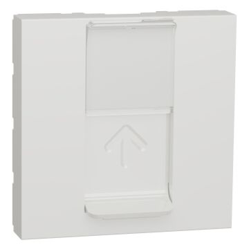 New unica carátula toma rj45 2 mod. blanco polar