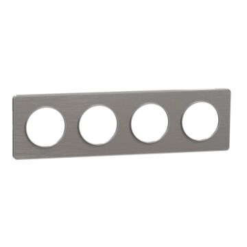 Marco touch alu 4 elem aluminio raspado