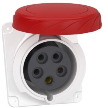 Clavija panel ángulada pk patrika conexión 32 a ip67 380 v 3 polos +nt 50-60 hz