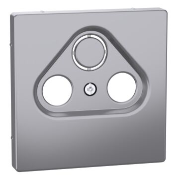Carátula, system m, for tv/sat socket, 2/3 holes, aluminio