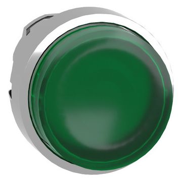 Cabeza pulsador  luminoso saliente retorno verde led