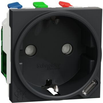 New unica german socket outlet + usb c 10,5w anthr