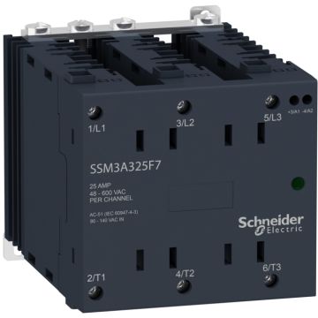 Relé estado sólido 3 fases 600vac 25a 4-32vdc