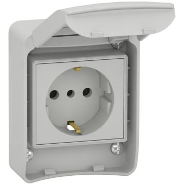 Toma empotrable con brida; pratika; 2p+t; 10/16 a; con brida 65x85 mm