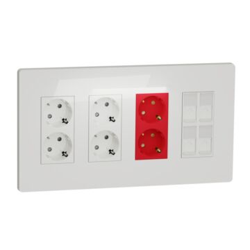 New unica system+ - kit puesto de trabajo - 4 columnas