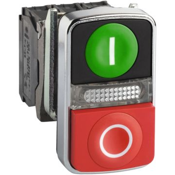 Harmony xb4 - pulsación doble  lumuminoso  verde-rojo  24v ip66