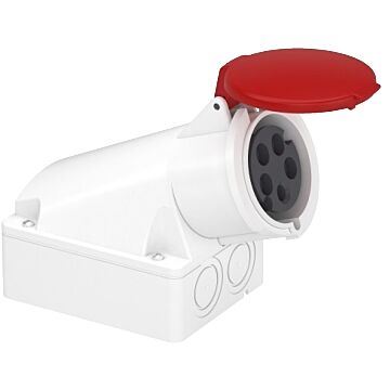 Pratika industrial socket - 32 a - 3p + n + e - 380...415 v ac - ip44