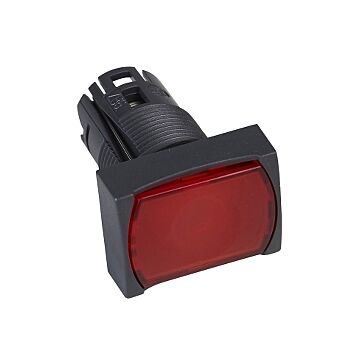 Cabeza pulsador luminoso rojo rectangular ø 16 pulsar-pulsar