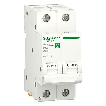Interruptor magnetotérmico; resi9; 1p+n; 20 a; 6000 a; 230 v