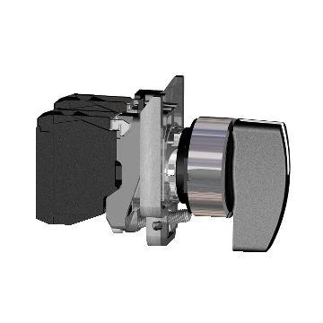 Selector negro ø 22 - 2 posiciones 90° - posic. fija - 1 na - atex