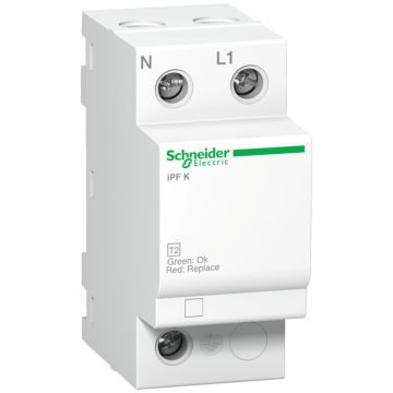 Limitador de sobretensiones transitorias, acti9 ipf, 1p+n, 20a, 340v, 20ka