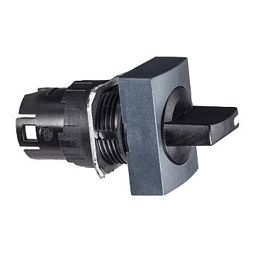 Cabeza selector negro rectangular ø 16 - 2 posiciones fijas