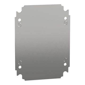 Placa de montaje ciega h250xw200mm de acero galvanizado