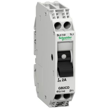 Disjuntor tesys para circuitos de comando - gb2-cd – 10 a - 1 pólo+n - 1d