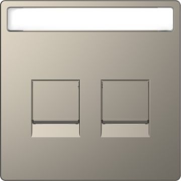 Tapa rj45 doble keystone d-life niquel