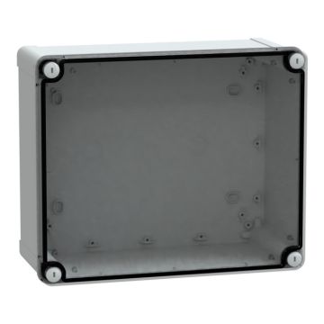 Pc box ip66 ik08 ral7035 int.h275w225d120 ext.h291w241d128 transp.cover h20