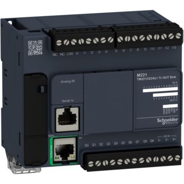 Controlador modicon m221 con ethernet 24 es de tipo transistor npn