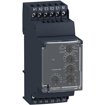 Zelio control - relé de control de corriente monofásico modular, 5 a, 2 nanc, 0,15...15 a, 24...240 v ca/cc