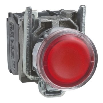 Pulsador luminoso na+nc rojo