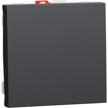 New unica, conmutador, 10ax, 2 módulo, conexión rápida, ip4x, antracita