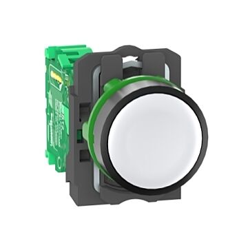 Pulsador  plast blanco c/trans compl p/xb5r