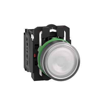 Pulsadores luminiso led 230v  na+nc  blanco