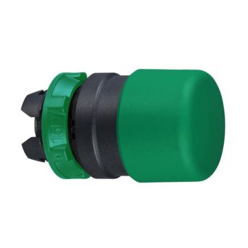 Cabeza pulsador  seta 30mm verde