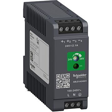 Fuente de alimentación regulada, 100-240v ac, 24v 2.1 a, monofásica, optimizada