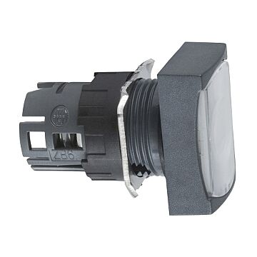 Cabeza pulsador luminoso blanco rectangular ø 16 pulsar-pulsar