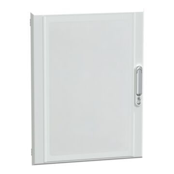 Puerta transparente, prismaset g, ip40, 600mm (an.) x 780mm (alt.), 15 módulos, blanca, ral 9003