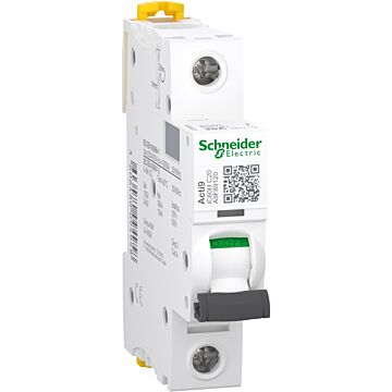 Magnetotérmico, acti9 ic60h, 1p, 20 a, c curva, 10000 a (iec 60898-1), 15 ka (iec 60947-2)