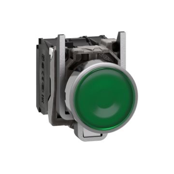 Harmony xb4 - pulsador  luminoso  led 230v na+nc verde