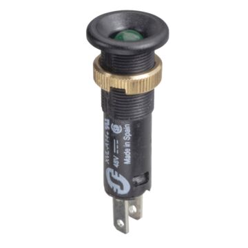 Luz piloto  ø8 - ip40 - verde - led sobresaliente incluido - 24v - rápidoon