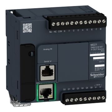 Controlador modicon m221 con ethernet 16 es de tipo transistor pnp