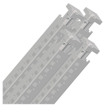 4 montantes verticales para armario spacial sf. altura: 1600 mm. ral 7035.