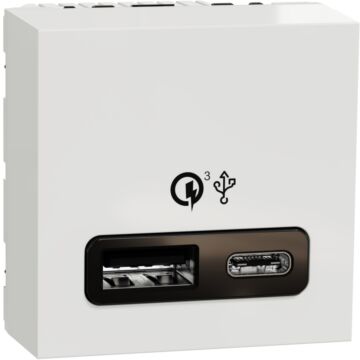 New unica cargador usb a+c quick charge 18w blanco