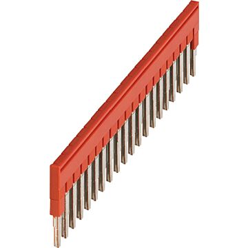 Plug-in bridge, 20points for 2,5mm² terminal blocks, red
