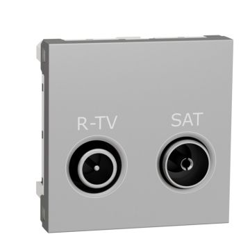 Toma r-tv/sat intermedia aluminio