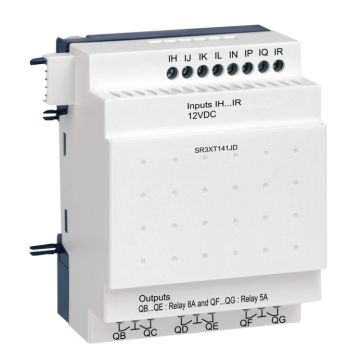 Módulo de extensión de e/s discreta - 14 e/s - 12 v dc - para zelio logic