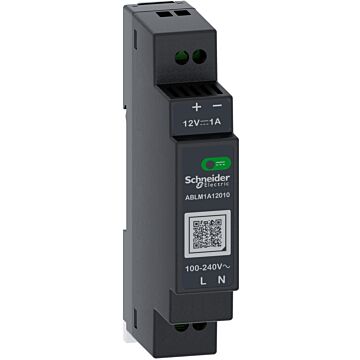 Fuente de alimentación regulada, 100-240v ac, 12v 1 a, monofásica, modular
