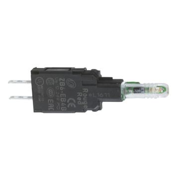 Cuerpo para luz piloto- zb6 - led verde incorporado - 12..24 v