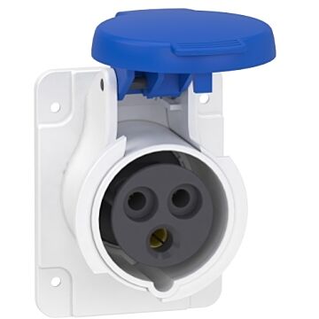 Pratika socket - screw - straight - 16a - 2p + e - 200...250 v ac - panel