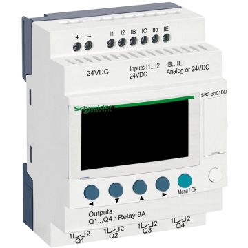 Zelio logic - relé programable modular zelio logic - 10 e s - 24 v cc - reloj - pantalla